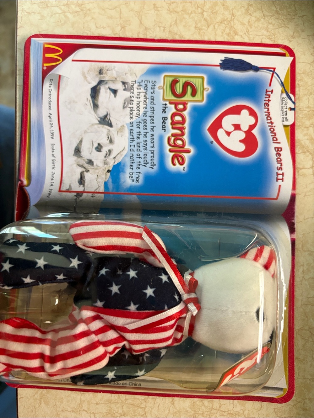 Ty Spangle Patriotic Bear Plush - Red, White, Blue